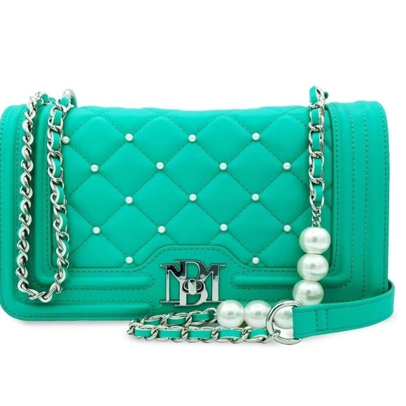 Badgley Mischka Handbags - Badgley Mischka Bombe and Pearls Turquoise Crossbody
